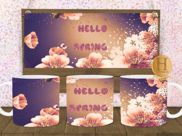 Download Hello Spring Mug Sublimation 11oz - Premium Bundle